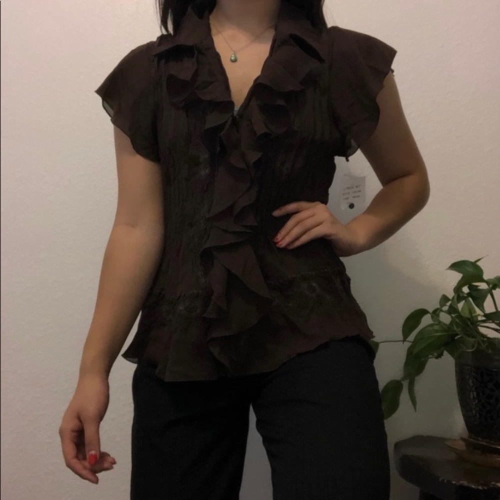 Brown 2 Piece Set (Top and Skirt)